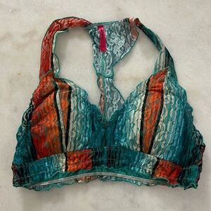 NEVER WORN turquoise and orange bralette